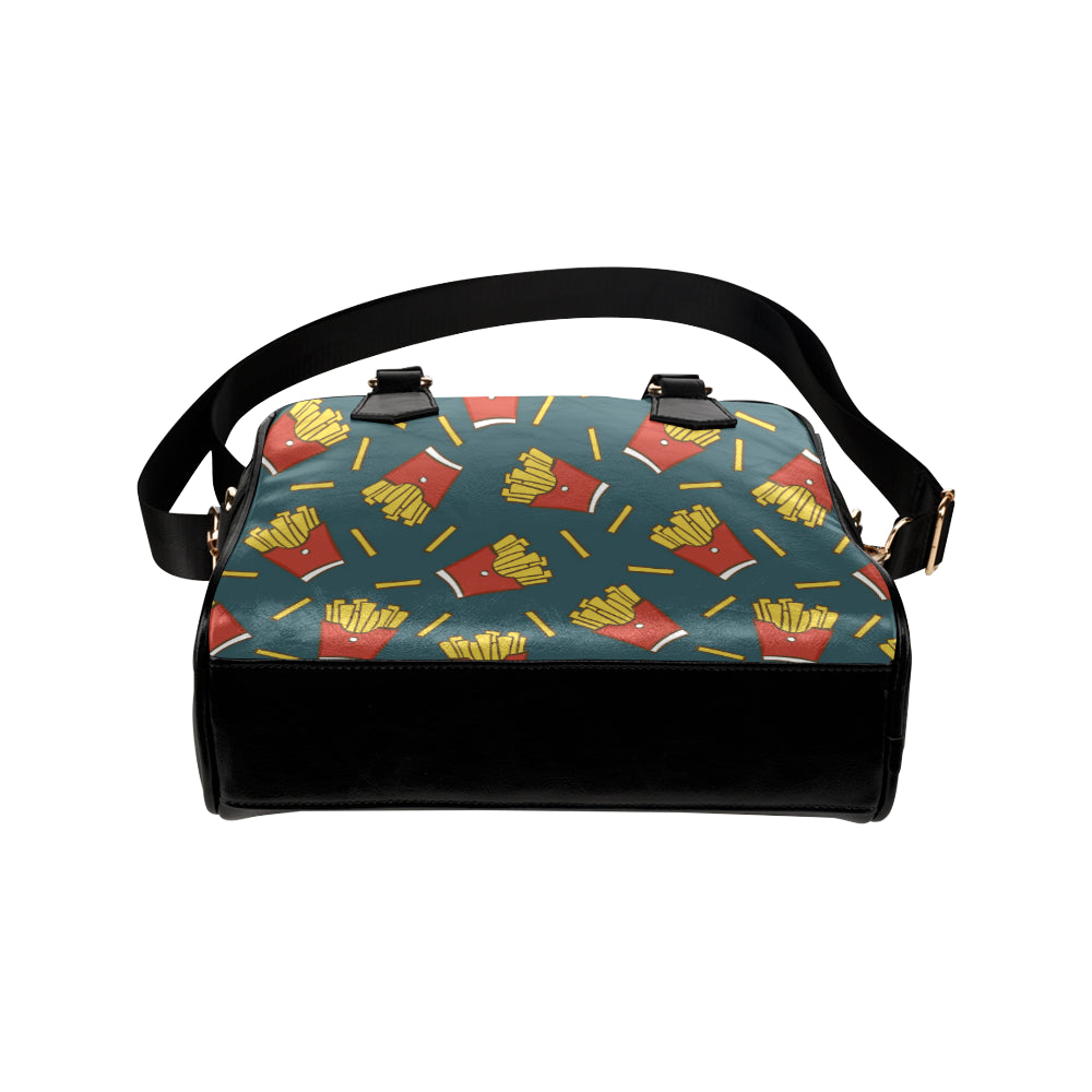 French Fried Pattern Print Design 04 Shoulder Handbag