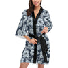 Anemone Pattern Print Design AM09 Women Kimono Robe