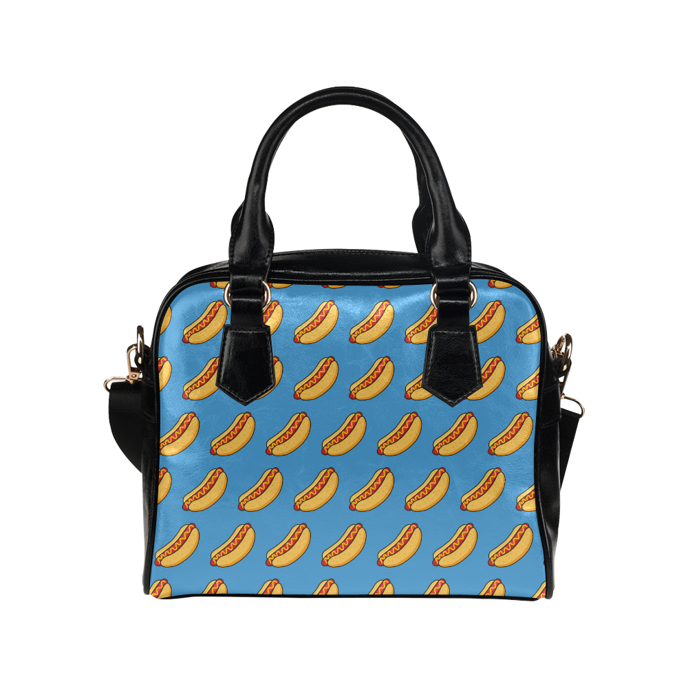 Hot Dog Pattern Print Design 02 Shoulder Handbag