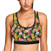 Pineapple Hibiscus Sports Bra