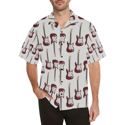 Bass Guitar Pattern Print Design 03 Men's Hawaiian Shirt