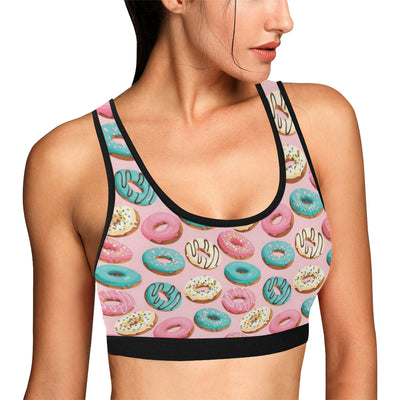 Donut Pattern Print Design DN06 Sports Bra