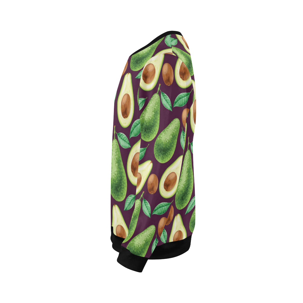 Avocado Pattern Print Design AC08 Men Long Sleeve Sweatshirt