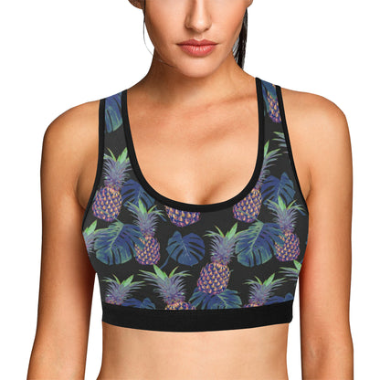 Pineapple Pattern Print Design PP04 Sports Bra