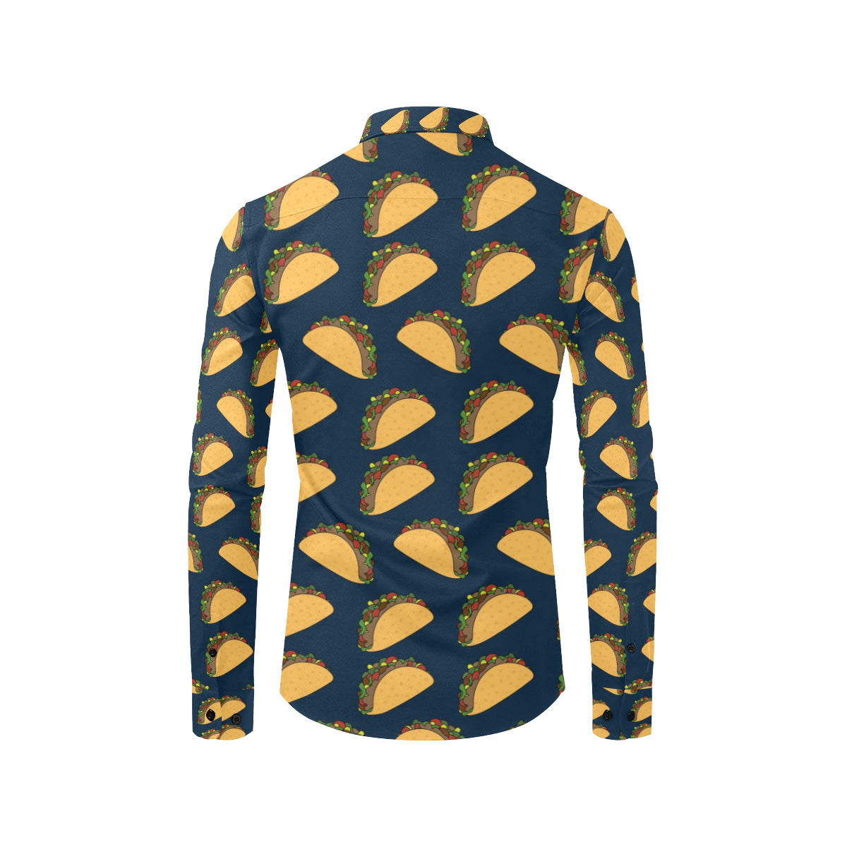 Taco Pattern Print Design TC04 Men's Long Sleeve Shirt