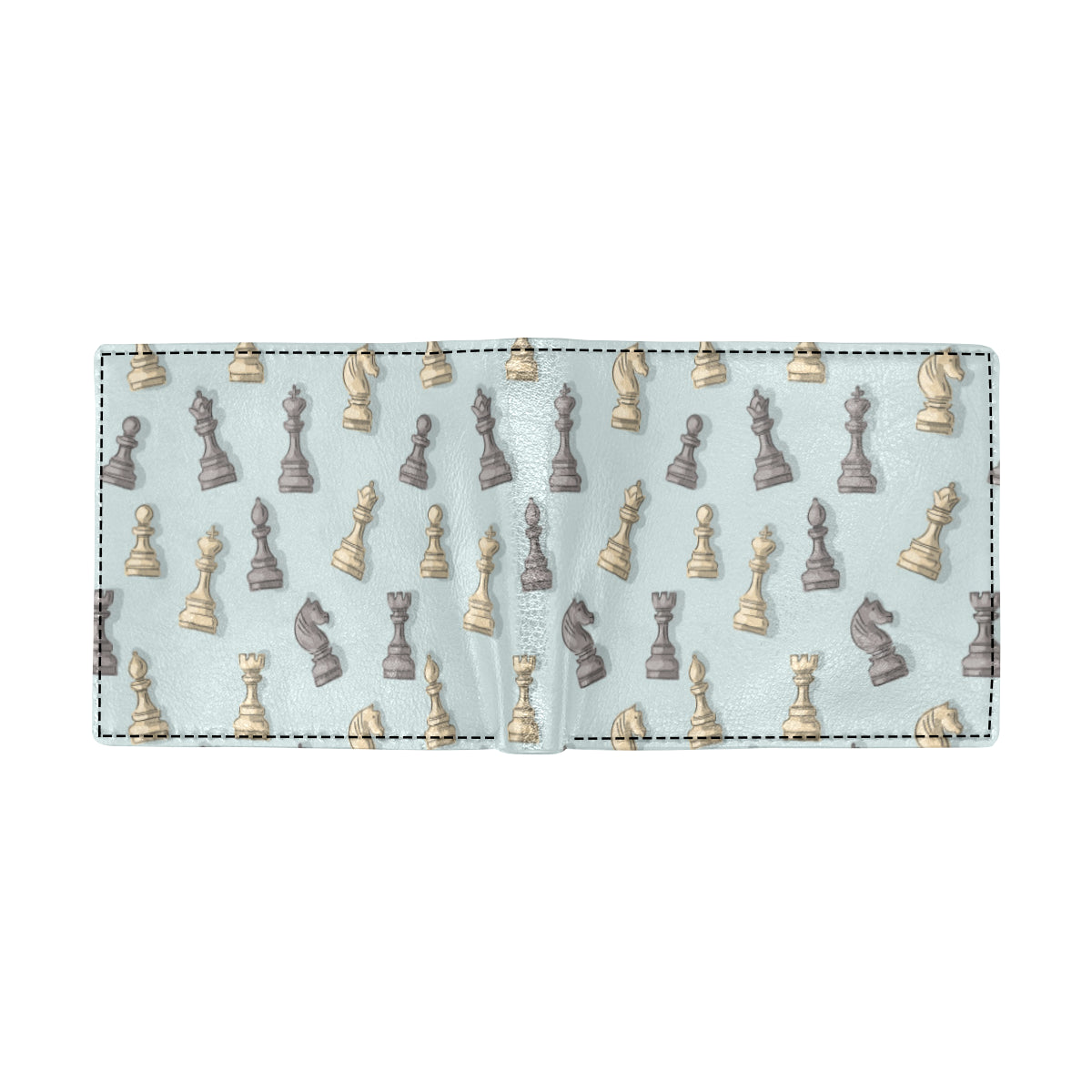 Chess Pattern Print Design 02 Men's ID Card Wallet