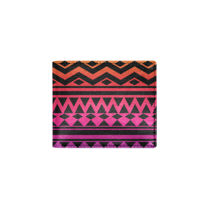 Rainbow Tribal Pattern Print Design A02 Men's ID Card Wallet