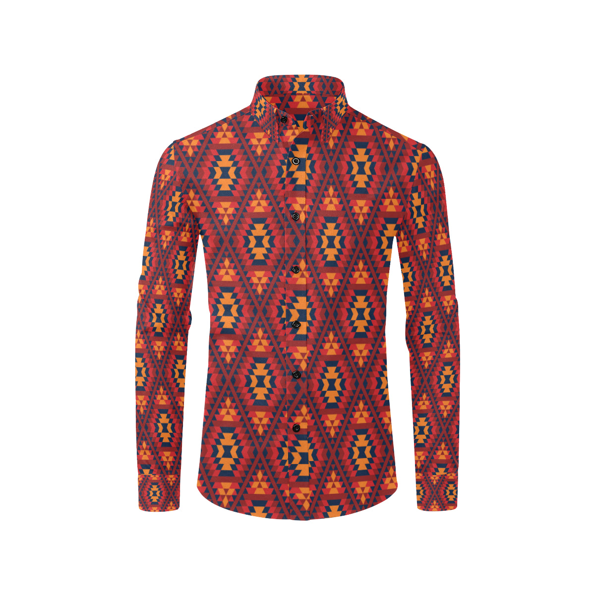 Navajo Pattern Print Design A03 Men's Long Sleeve Shirt