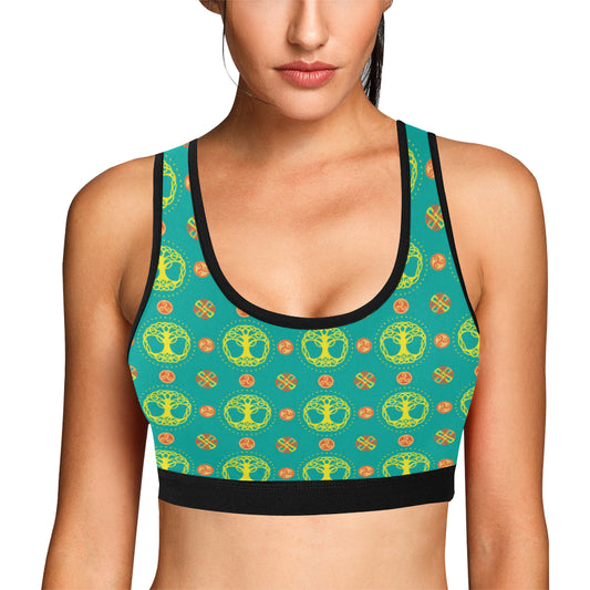 Celtic Tree of Life Print Pattern Sports Bra