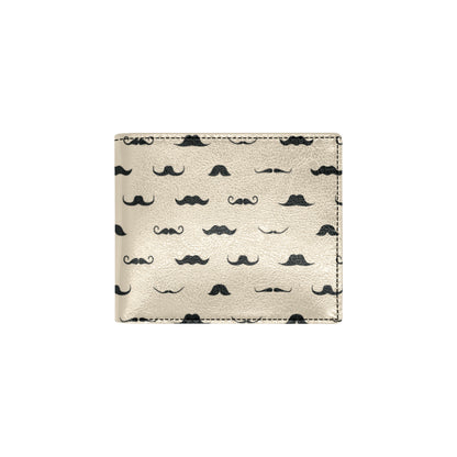Mustache Pattern Print Design A03 Men's ID Card Wallet