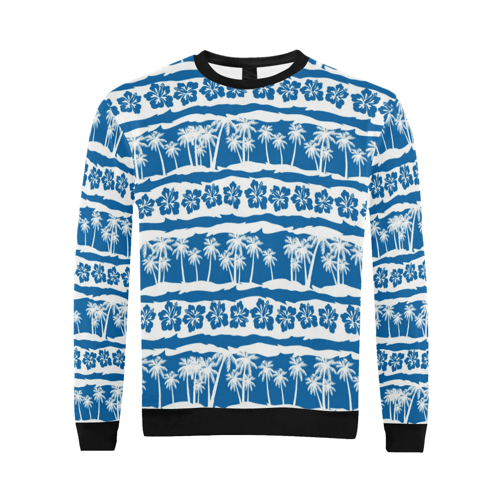 Hawaiian Themed Pattern Print Design H021 Men Long Sleeve Sweatshirt