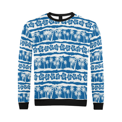 Hawaiian Themed Pattern Print Design H021 Men Long Sleeve Sweatshirt