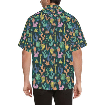 Cactus Pattern Print Design 05 Men's Hawaiian Shirt