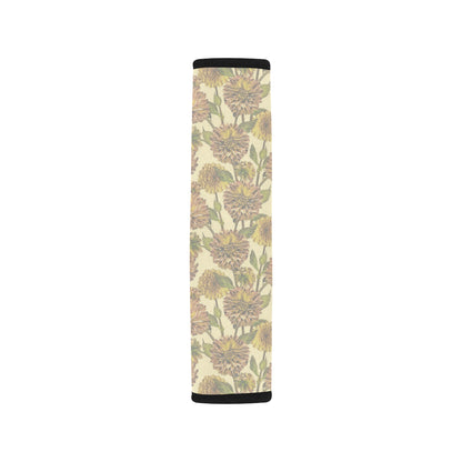Dahlia Pattern Print Design DH09 Car Seat Belt Cover
