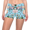 Peony Pattern Print Design PE02 Yoga Shorts