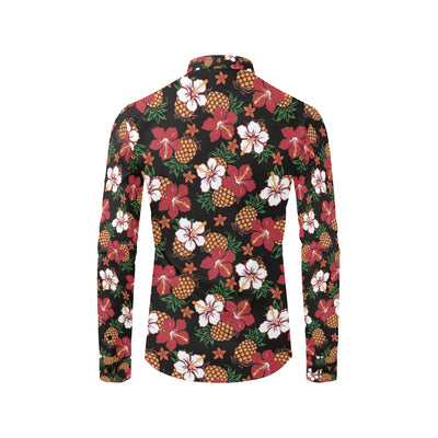 Hawaiian Themed Pattern Print Design H013 Men's Long Sleeve Shirt