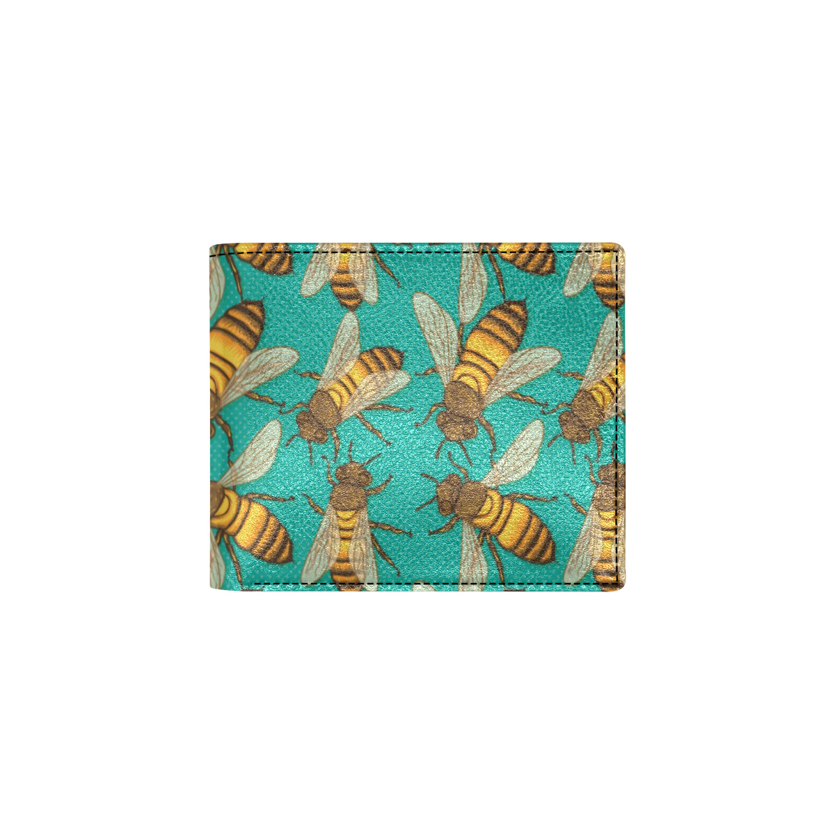 Bee Pattern Print Design BEE04 Men's ID Card Wallet
