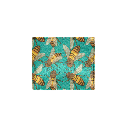 Bee Pattern Print Design BEE04 Men's ID Card Wallet