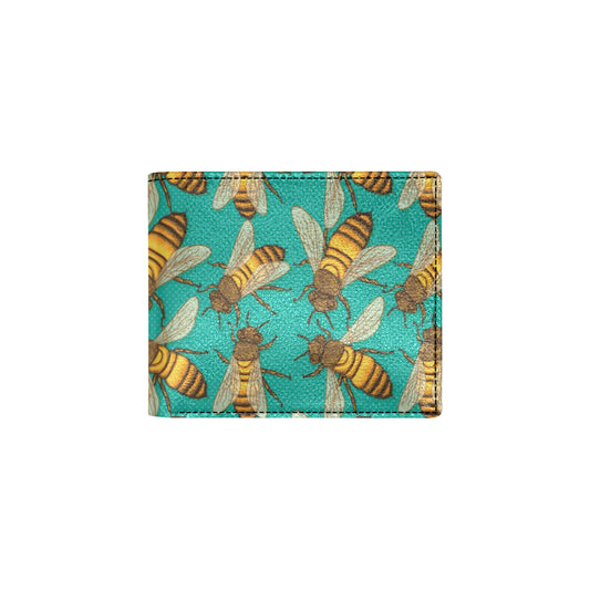 Bee Pattern Print Design BEE04 Men's ID Card Wallet