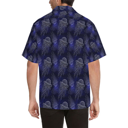 Jellyfish Pattern Print Design 02 Men's Hawaiian Shirt