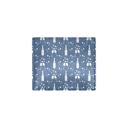 Champagne Pattern Print Design 05 Men's ID Card Wallet