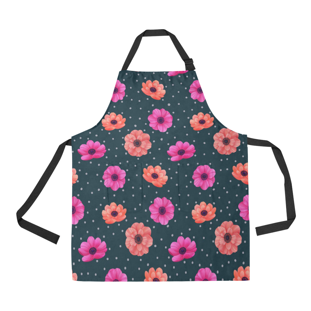 Anemone Pattern Print Design AM08 Apron with Pocket
