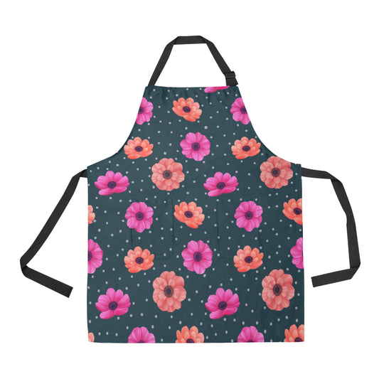 Anemone Pattern Print Design AM08 Apron with Pocket