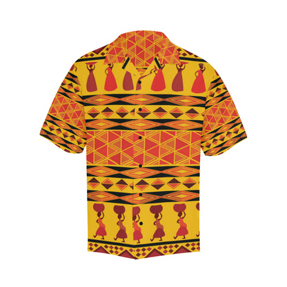 African Pattern Print Design 01 Men's Hawaiian Shirt