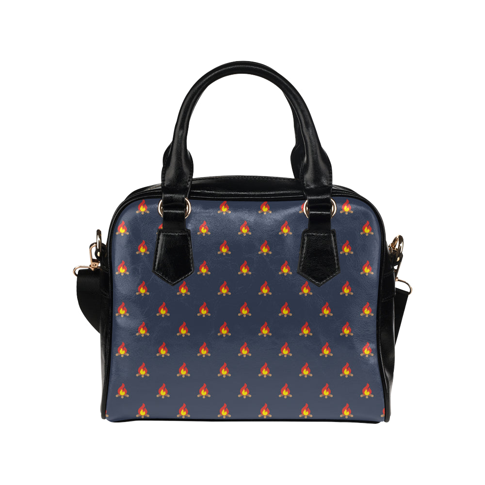 Campfire Pattern Print Design 02 Shoulder Handbag