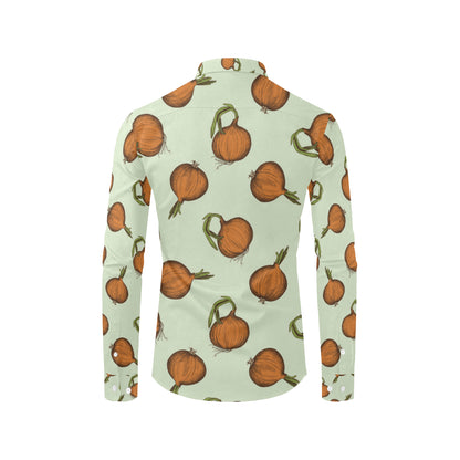 Onion Pattern Print Design A05 Men's Long Sleeve Shirt