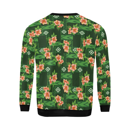 Hibiscus Pattern Print Design HB05 Men Long Sleeve Sweatshirt