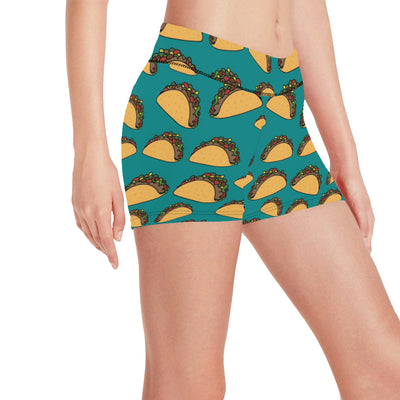 Taco Pattern Print Design TC07 Yoga Shorts