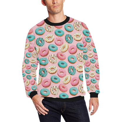 Donut Pattern Print Design DN06 Men Long Sleeve Sweatshirt