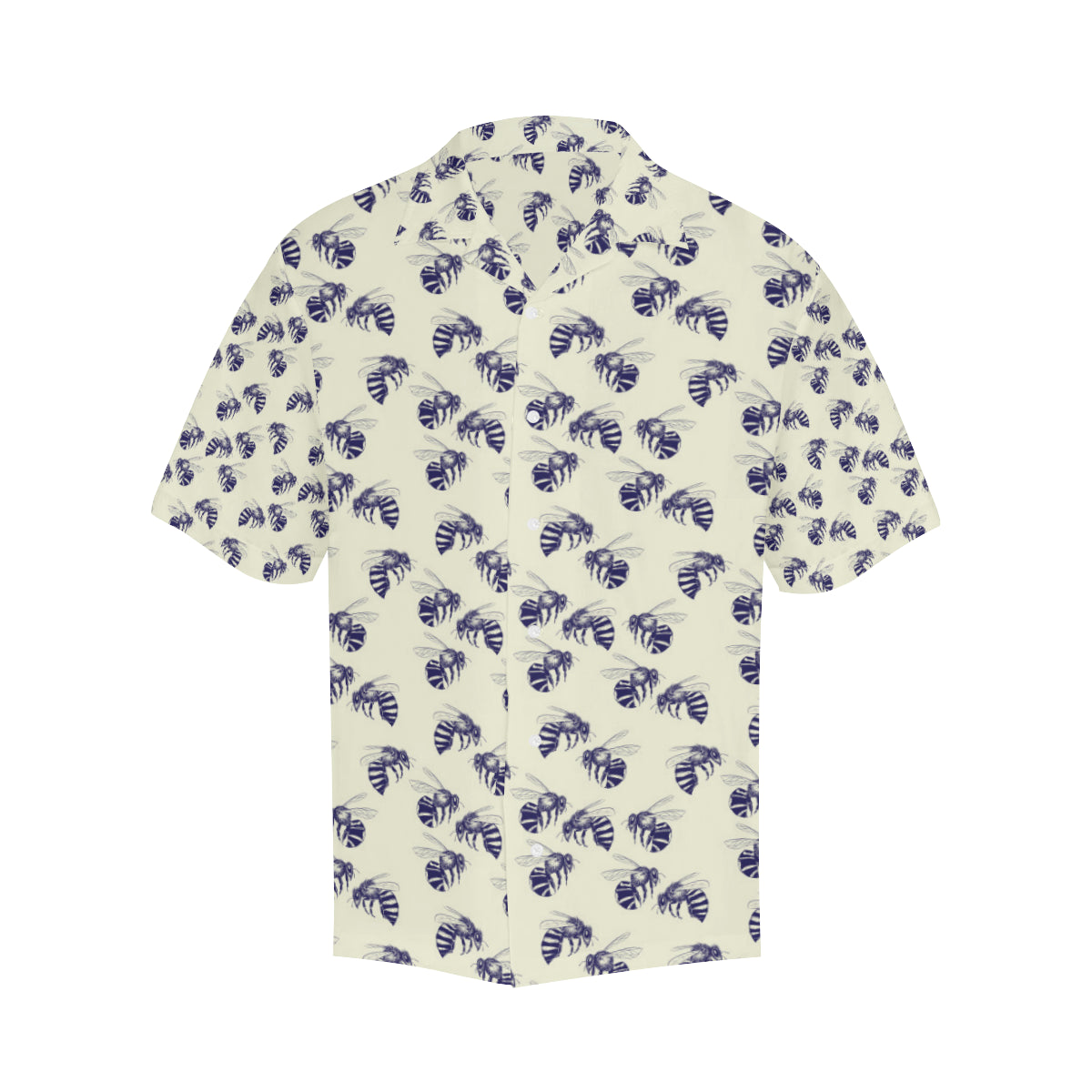 Bee Pattern Print Design 02 Men's Hawaiian Shirt