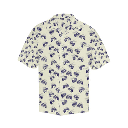 Bee Pattern Print Design 02 Men's Hawaiian Shirt