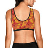 Elm Leave Autum Print Pattern Sports Bra