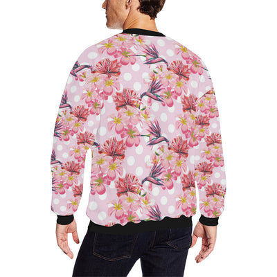 Bird Of Paradise Pattern Print Design BOP011 Men Long Sleeve Sweatshirt