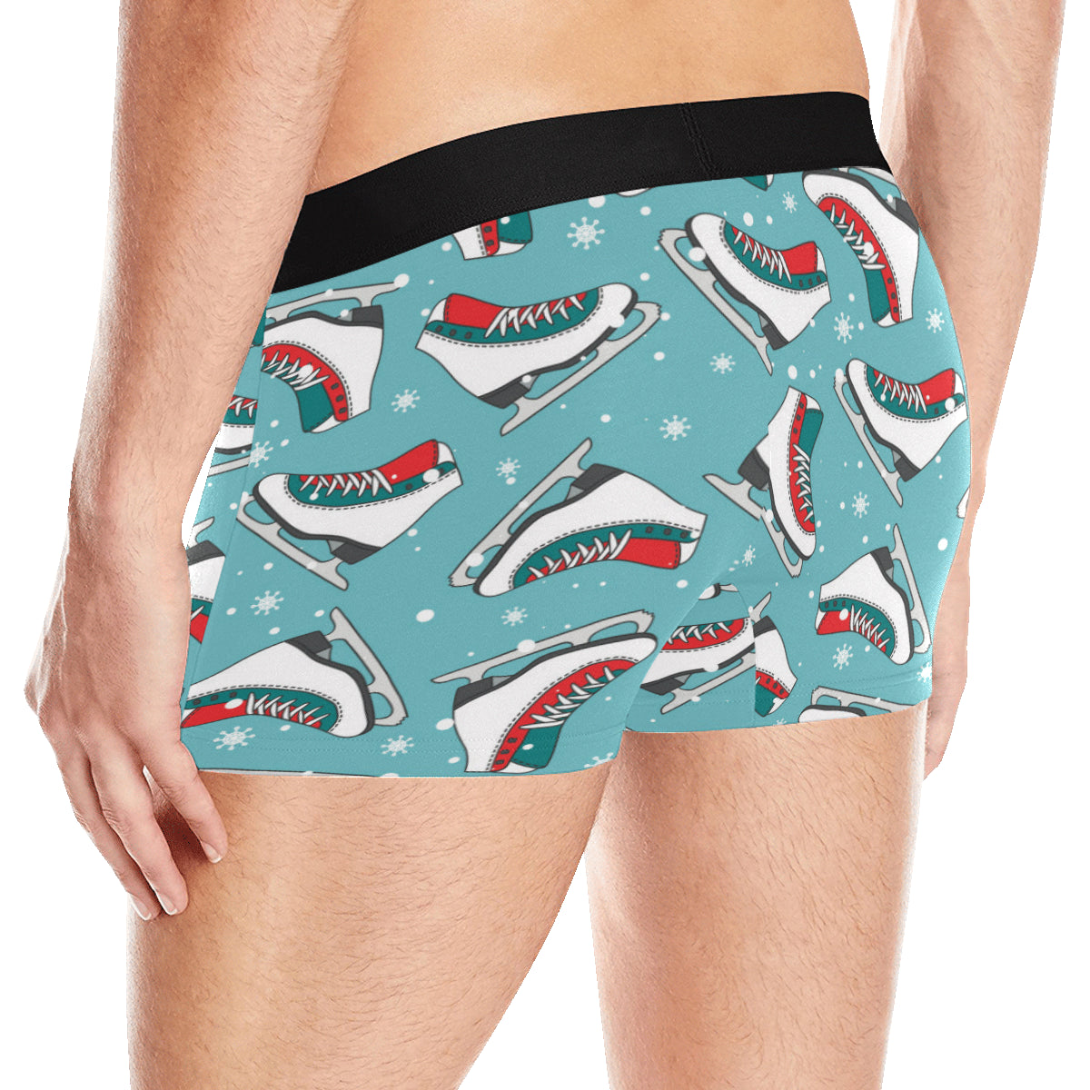 Ice Skate Pattern Print Design 03 Men's Boxer Briefs