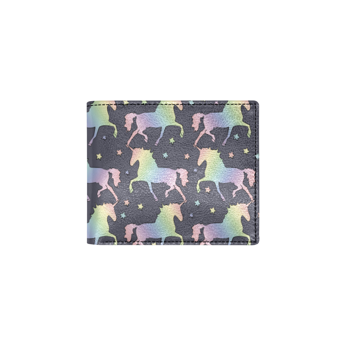 Rainbow Pattern Print Design A05 Men's ID Card Wallet