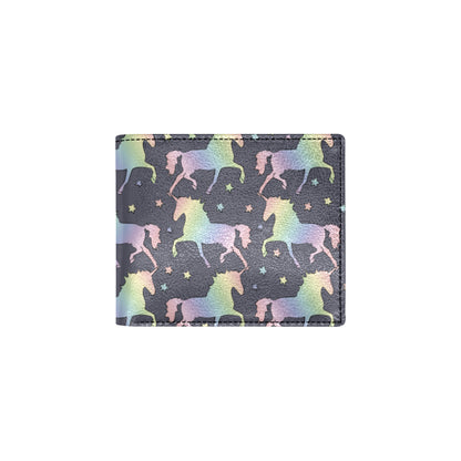 Rainbow Pattern Print Design A05 Men's ID Card Wallet