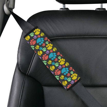 Paw Colorful Print Car Seat Belt Cover