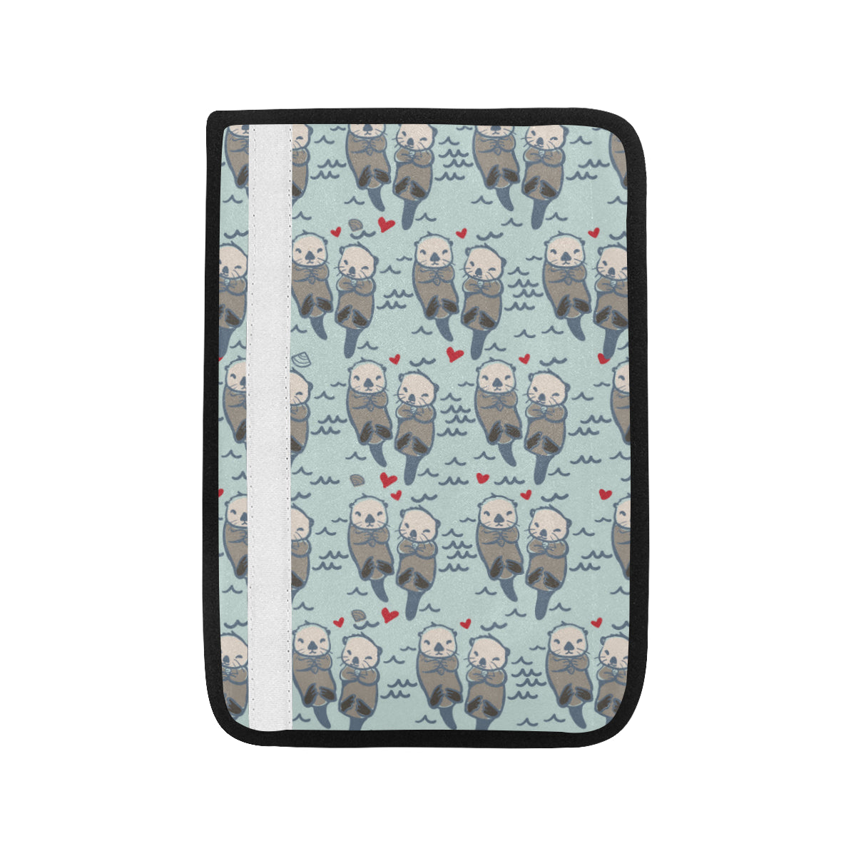 Sea Otter Pattern Print Design 03 Car Seat Belt Cover