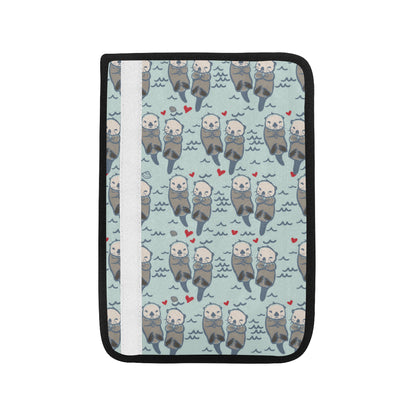 Sea Otter Pattern Print Design 03 Car Seat Belt Cover