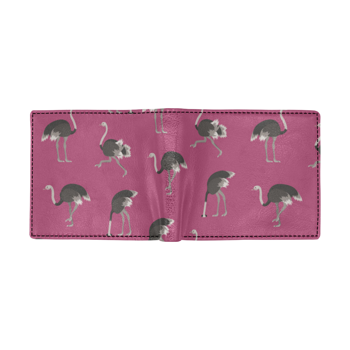 Emu Pattern Print Design 02 Men's ID Card Wallet