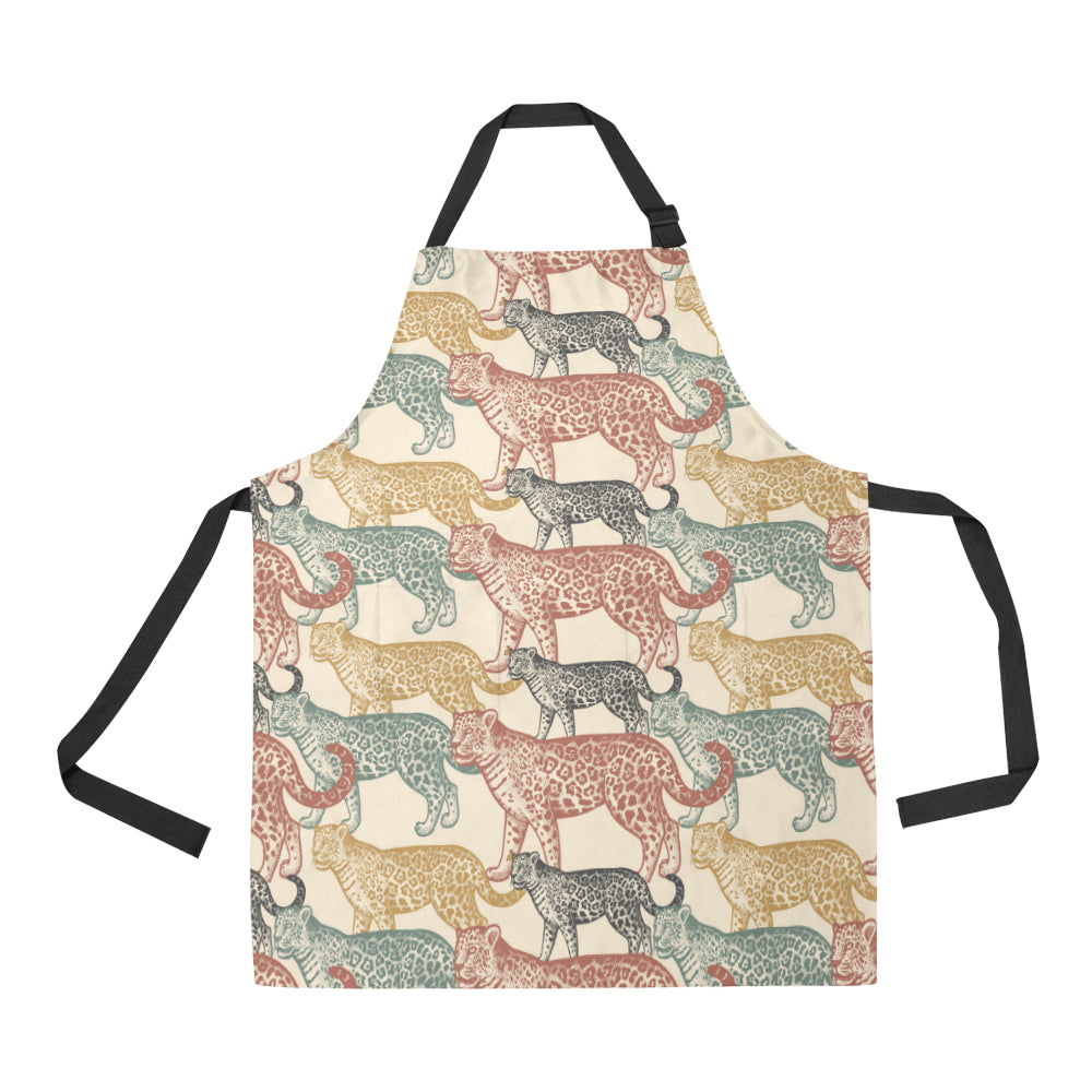 Jaguar Pattern Print Design 01 Apron with Pocket