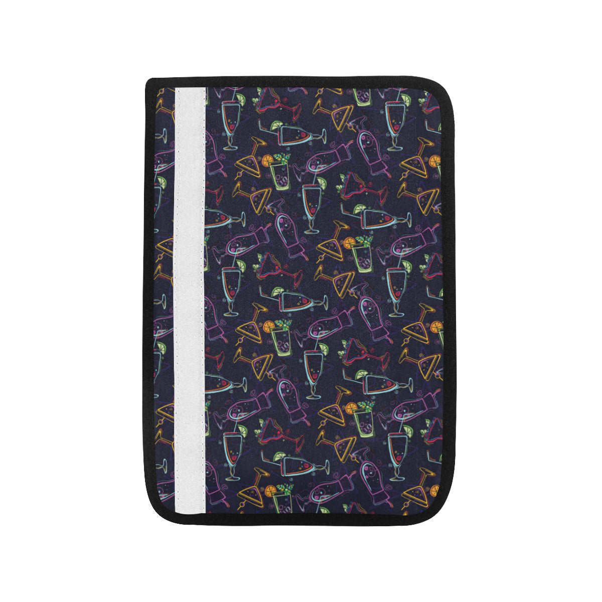 Cocktail Pattern Print Design 04 Car Seat Belt Cover