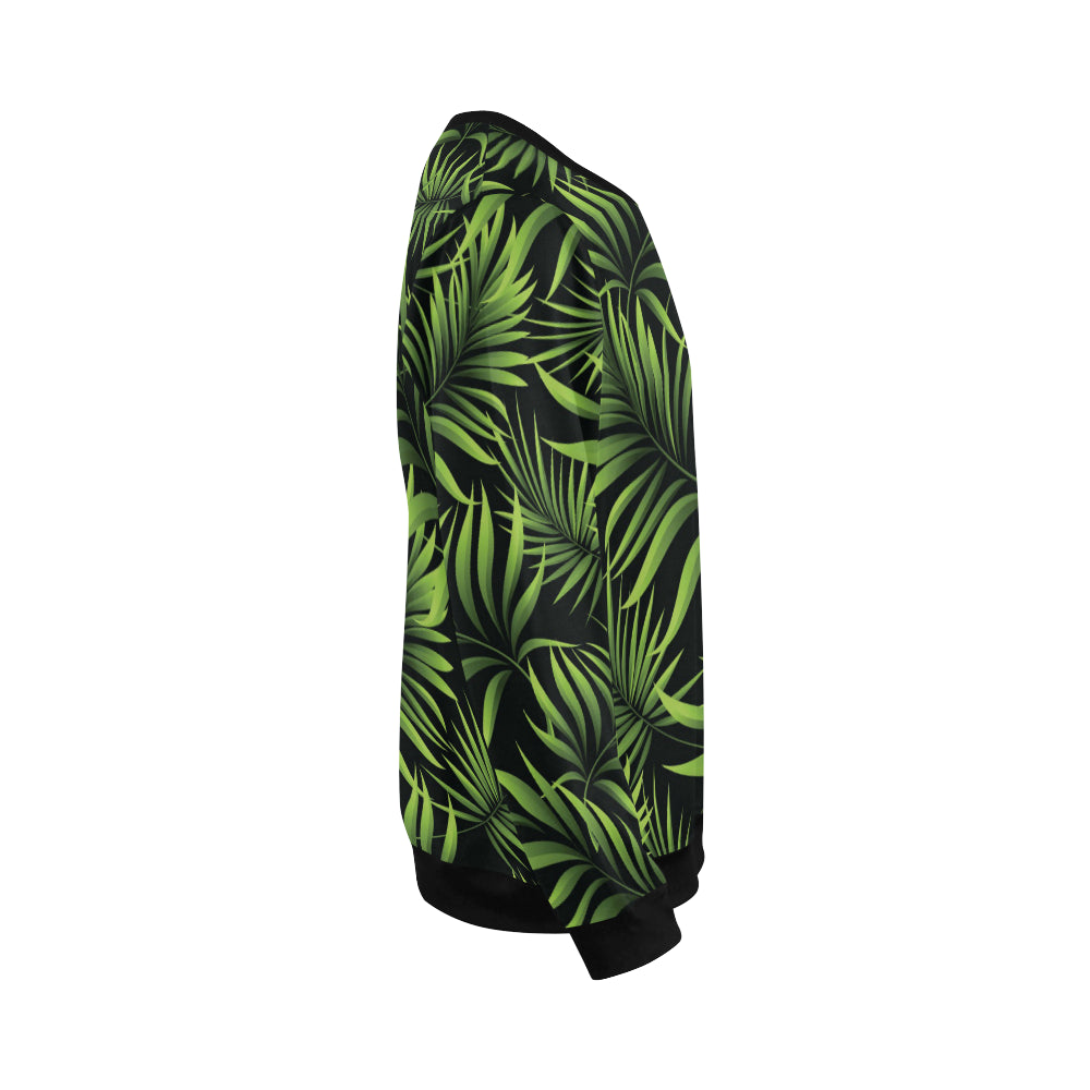 Palm Leaves Pattern Print Design PL07 Men Long Sleeve Sweatshirt