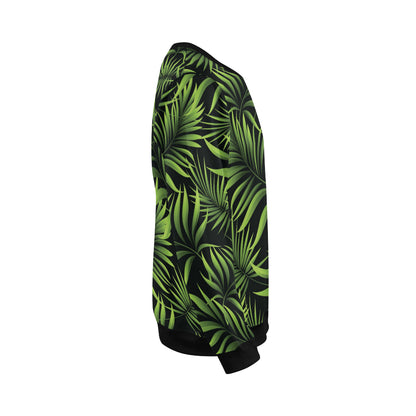 Palm Leaves Pattern Print Design PL07 Men Long Sleeve Sweatshirt