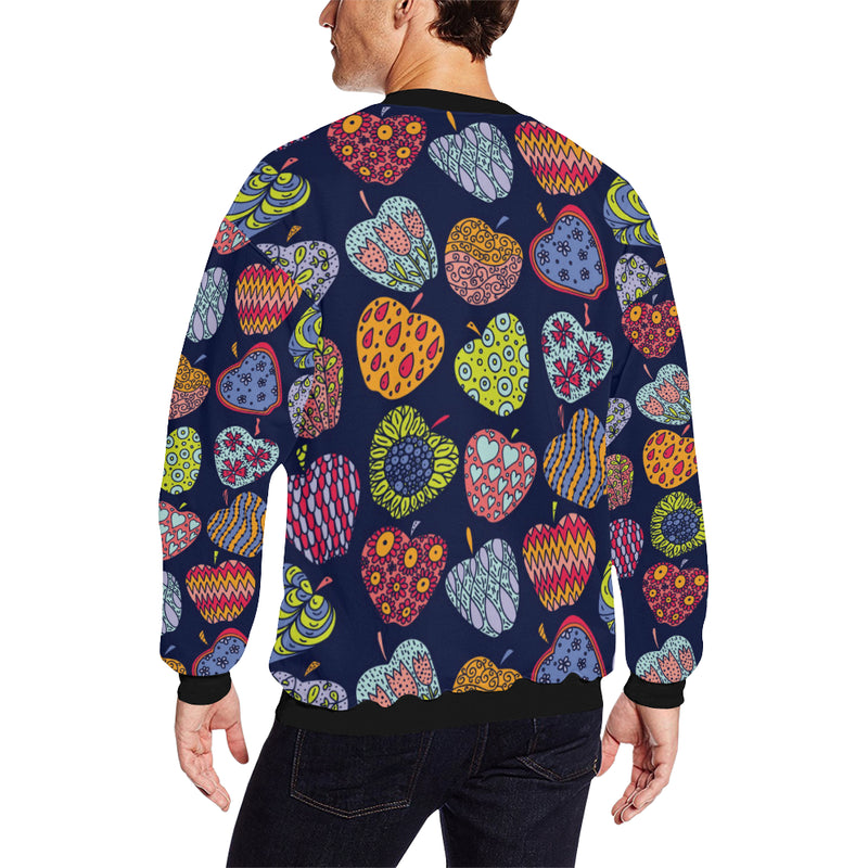Apple Pattern Print Design AP05 Men Long Sleeve Sweatshirt