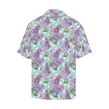 Lilac Pattern Print Design 02 Men's Hawaiian Shirt